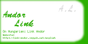 andor link business card